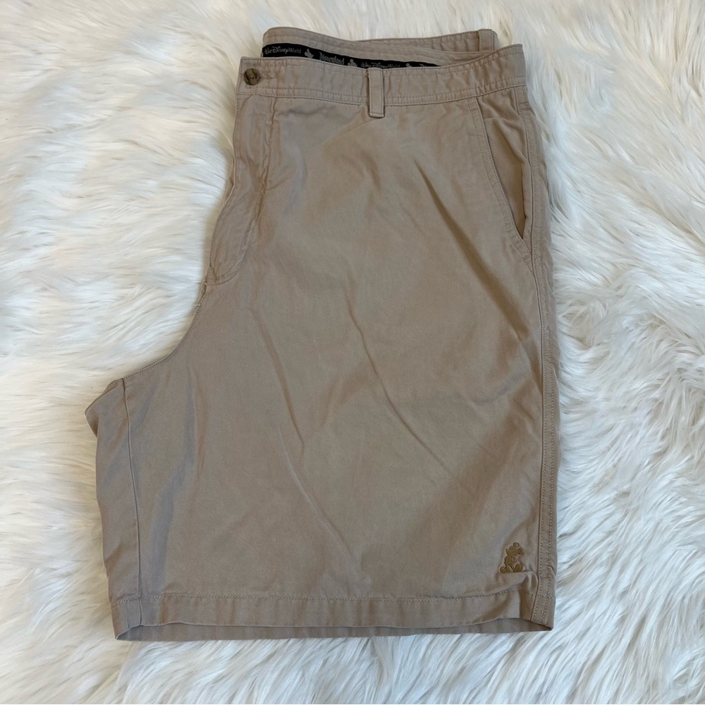 Disney‎ Parks Khaki Mickey Mouse Embroidered Shorts